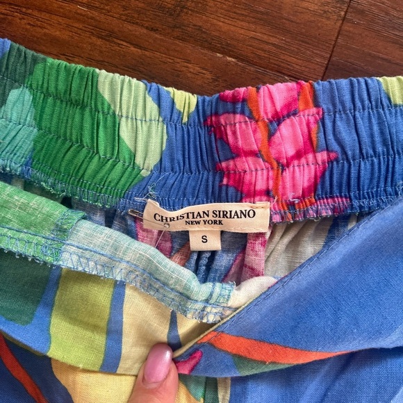 Tropical Floral Wide-Leg Pants by Christian Soriano-Size Small-NWT - Picture 3 of 9